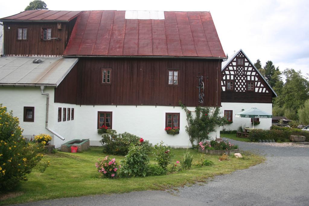 Pension Untere Rauner Muehle Bad Brambach Exterior photo
