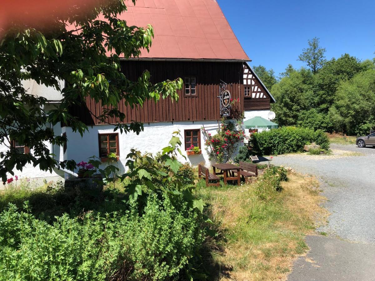 Pension Untere Rauner Muehle Bad Brambach Exterior photo