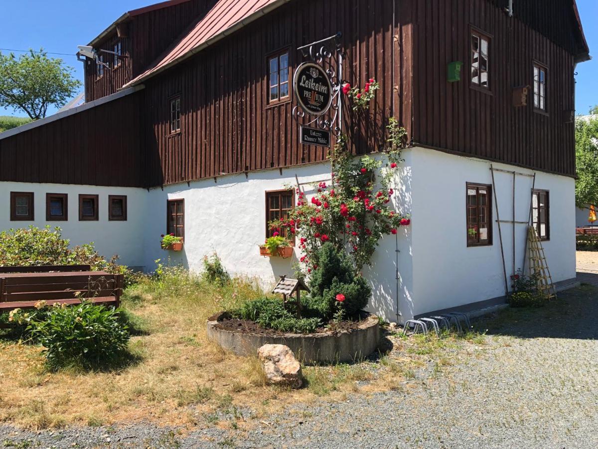 Pension Untere Rauner Muehle Bad Brambach Exterior photo